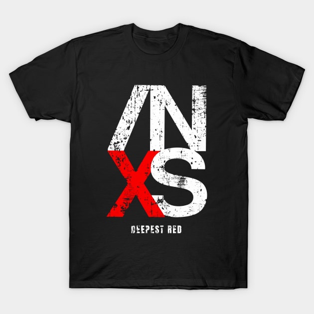 INXS Deepest Red T-Shirt by AksarART